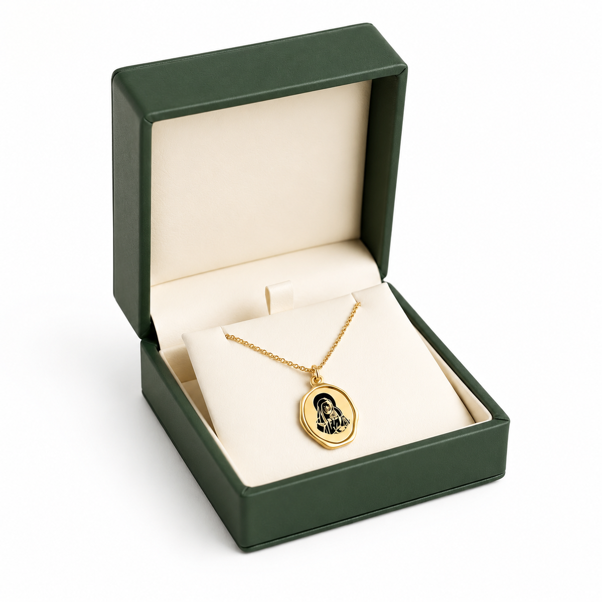 Collier Médaille Vierge Marie – Élégance & Foi. Coffret 🎁 inclus